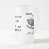 Wenn das Leben Sie eine Kurve maßgeschneiderte Gla Mattglas Bierglas (VorderseiteRechts)