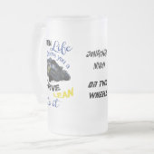 Wenn das Leben Sie eine Kurve maßgeschneiderte Gla Mattglas Bierglas (Vorderseite Links)