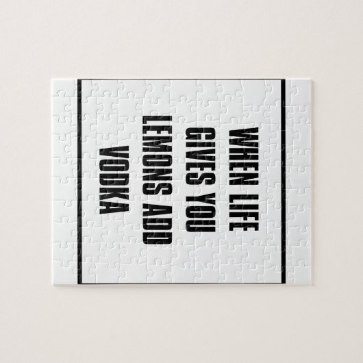 wenn das Leben Sie gibt, addieren Zitronen Wodka Puzzle (Horizontal)