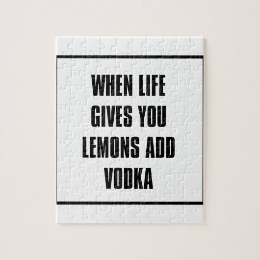 wenn das Leben Sie gibt, addieren Zitronen Wodka Puzzle (Vertikal)