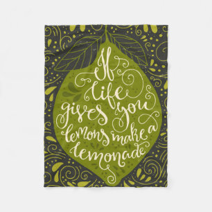 Wenn das Leben Sie gibt, machen Zitronen eine Fleecedecke
