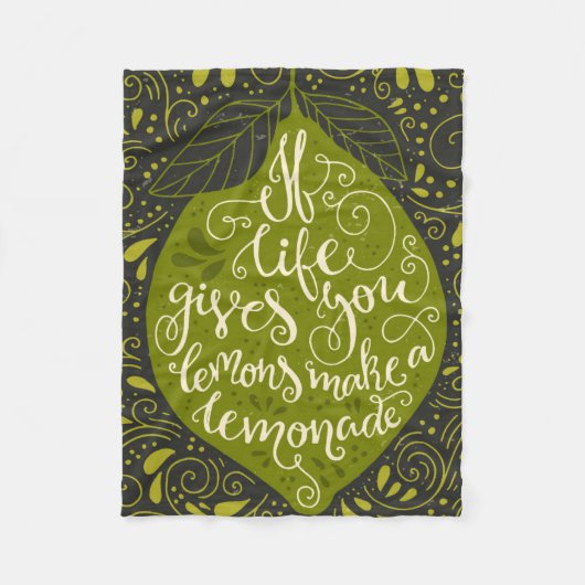 Wenn das Leben Sie gibt, machen Zitronen eine Fleecedecke (Vorderseite)