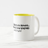 Wenn das Leben Sie gibt, werfen Zitronen sie an Zweifarbige Tasse (VorderseiteRechts)