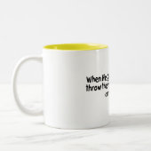 Wenn das Leben Sie gibt, werfen Zitronen sie an Zweifarbige Tasse (Links)