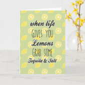 Wenn das Leben Sie gibt, zitieren Zitronen Karte (Gelbe Blume)