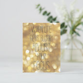 Wenn das Leben verschwommen wird - Gold Inspiratio Postkarte (Stehend Vorderseite)