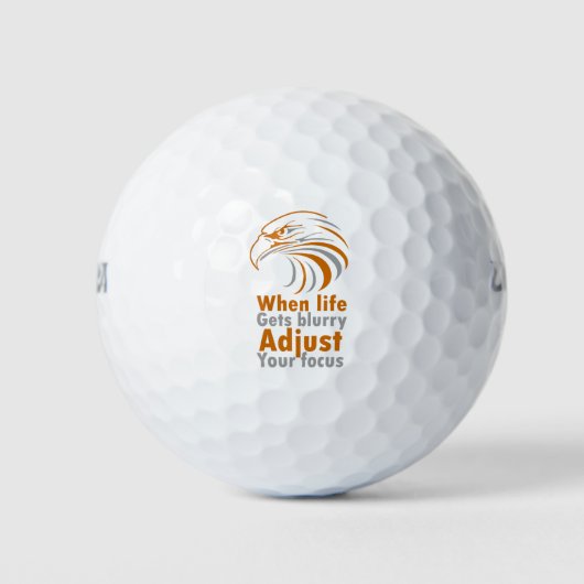 Wenn das Leben verschwommen wird passen Sie Ihren  Golfball (Vorderseite)