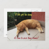 Wenn das Leben zu schwer wird Inspiration Postcard Postkarte (Vorne/Hinten)