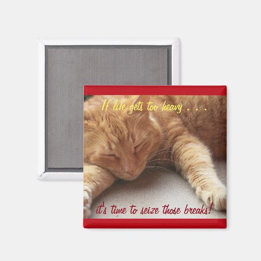 Wenn das Leben zu schwer wird Inspirational Magnet (Vorderseite/Rückseite)