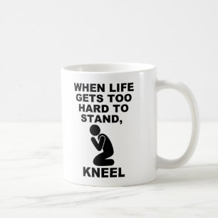 Wenn das Leben zu schwer wird, um Knie Christlich Kaffeetasse