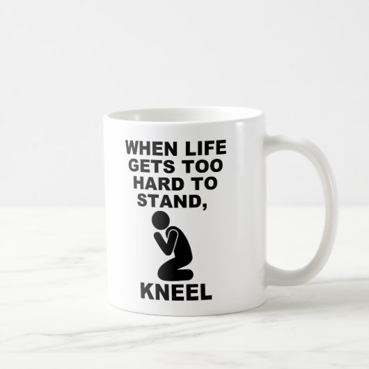 Wenn das Leben zu schwer wird, um Knie Christlich  Kaffeetasse (Rechts)
