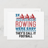 Wenn das Rudern einfach wäre, würden sie anrufen, Postkarte (Vorne/Hinten)