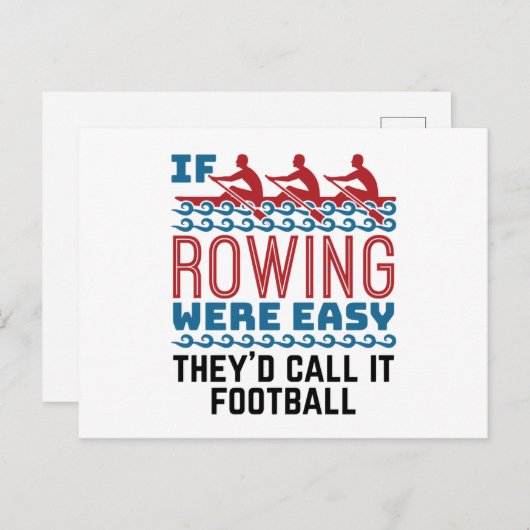 Wenn das Rudern einfach wäre, würden sie anrufen,  Postkarte (Vorne/Hinten)
