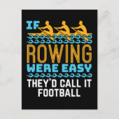 Wenn das Rudern einfach wäre, würden sie es Fußbal Postkarte (Vorderseite)