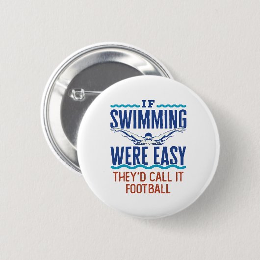 Wenn das Schwimmen einfach lustig war Schwimmen Te Button (Vorne & Hinten)
