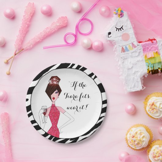 "Wenn das Tiara passt...es tragen!" Pappteller (Party)