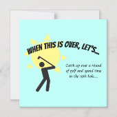 WENN DAS ÜBER IST, LASSEN SIE UNS Rett Date Golf Magneteinladung (Vorderseite)