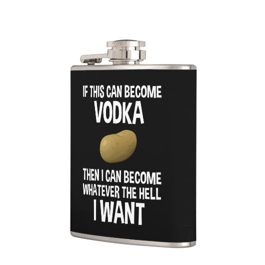 Wenn das Vodka werden kann Flachmann (Links)