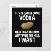 Wenn das Vodka werden kann Postkarte (Vorne/Hinten)
