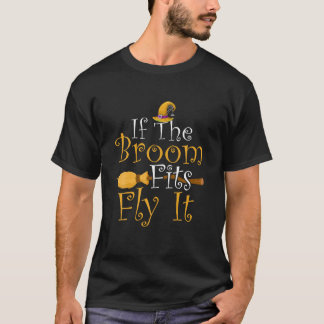 Wenn das Zimmer Fliegen Fly It Funny Halloween Hex T-Shirt