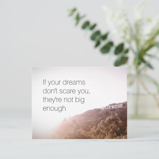 Wenn deine Träume dir keine Angst machen Postkarte (Stehend Vorderseite)