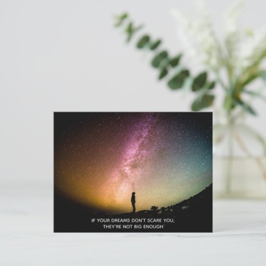 Wenn deine Träume dir keine Angst machen Postkarte (Stehend Vorderseite)