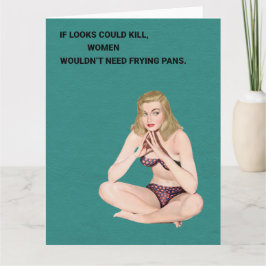 Wenn der Anblick Retro-Gruß töten könnte Karte