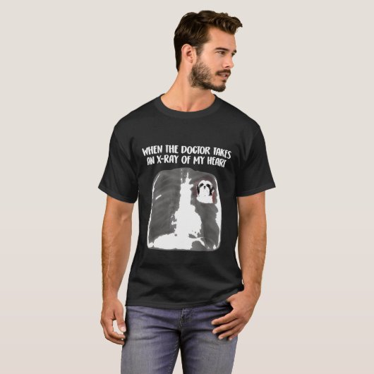 Wenn der Arzt X Ray meines Herzens nimmt, Shih Tzu T-Shirt (Vorne ganz)