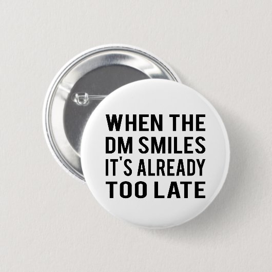 Wenn der DM Knopf lächelt Button (Vorne & Hinten)