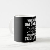 Wenn der DM RPG-Nerd lächelt Kaffeetasse (Vorderseite Links)
