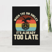 Wenn der DM RPG Nerd Retro lächelt Karte (Vorderseite)