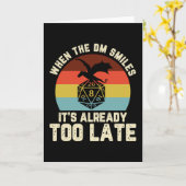 Wenn der DM RPG Nerd Retro lächelt Karte (Gelbe Blume)