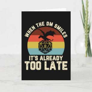 Wenn der DM RPG Nerd Retro lächelt Karte