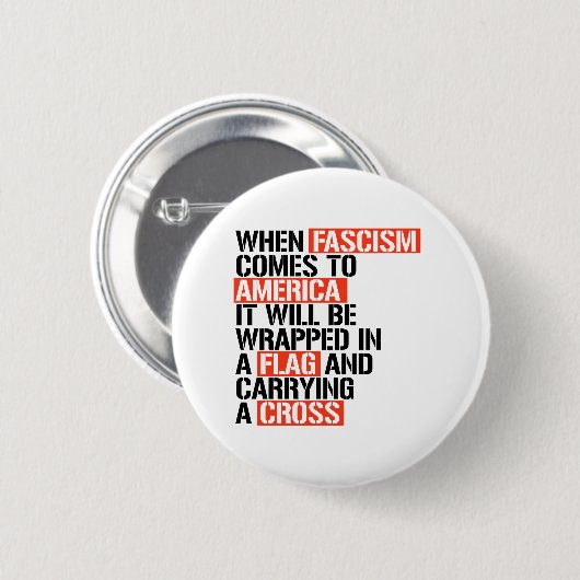 Wenn der Faschismus in Amerika kommt Button (Vorne & Hinten)
