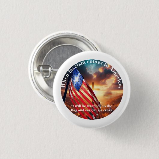 Wenn der Faschismus in Amerika kommt Button (Vorne & Hinten)