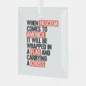 Wenn der Faschismus in Amerika kommt Ornament Aus Glas (Vorderseite links)