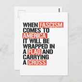 Wenn der Faschismus in Amerika kommt Postkarte (Vorne/Hinten)