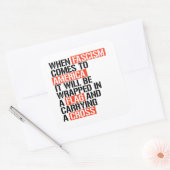 Wenn der Faschismus in Amerika kommt Quadratischer Aufkleber (Umschlag)