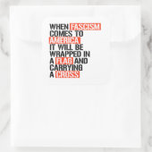 Wenn der Faschismus in Amerika kommt Quadratischer Aufkleber (Tasche)