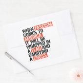 Wenn der Faschismus in Amerika kommt Quadratischer Aufkleber (Umschlag)