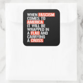 Wenn der Faschismus in Amerika kommt Quadratischer Aufkleber (Tasche)