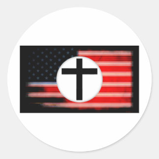 wenn der Faschismus in Amerika kommt Runder Aufkleber