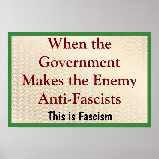 Wenn der Feind Antifaschist ist Poster (Vorne)