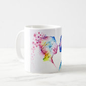 Wenn der Frühlingstag die Winternacht trifft Kaffeetasse (Vorderseite Links)