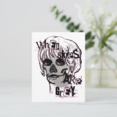 wenn der Himmel ein graues Skelett ist Postkarte (Stehend Vorderseite)