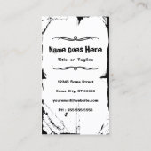 wenn der Himmel ein graues Skelett ist Visitenkarte (Rückseite)