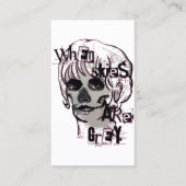 wenn der Himmel ein graues Skelett ist Visitenkarte (Vorderseite)