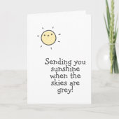 Wenn der Himmel grau ist, schickt man dir die Sonn Karte (Vorderseite)