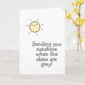 Wenn der Himmel grau ist, schickt man dir die Sonn Karte (Gelbe Blume)