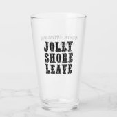 Wenn der Kapitän weg Bierglas Glas (Rückseite)